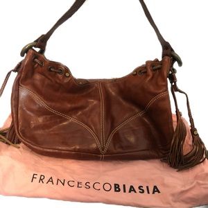 Francesco Biasia Brown Leather Hobo Bag